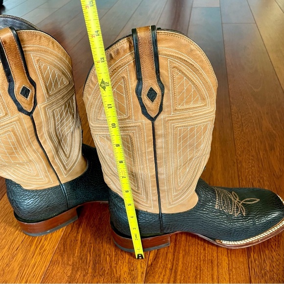 JOHN B. STETSON MEN'S BILLINGS BROWN SHARK SQUARE TOE BOOT 9 1/2 EE - Picture 16 of 16